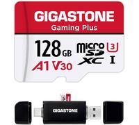 128GB MicroSDXC Memory Card with USB Type C Card Reader, Gaming Plus Series, Speed up to 100MB/s, for Switch 1, Steamdeck, 4K Video A1 V30 U3