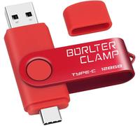 128GB Type C USB Flash Drive Dual Connector USB C 3.0 U Disk Flash Drive for Android Smartphone S10/S9/S8,Huawei Honor,LG,Tablet and Computer (Red)