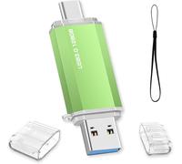 128GB USB C Flash Drive, 128GB 3.0 OTG Type C Flash Drive 2 in 1 Pen Drive Portable USB Stick Memory Stick for Laptop/PC/Car/Tablet/Smartphone/TV (Green)