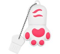128GB USB Flash Drive for Gift, Large Capacity USB Flash Drive, Cute Cat Paw USB 2.0 Memory Stick, Mini Pen Drive USB Key for Gift, PC, Tablet Data Storage (White)