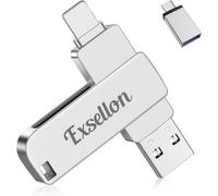 128GB USB Flash Drive for Phone/Pad/Android/PC/Tablet/Mac,USB Phone Storage,External Memory for Recording More Photos and Videos