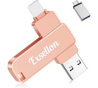 128GB USB Phone Stick, USB Flash Drive for Phone/Pad/Android/PC/Tablet/Mac, External Memory for Recording More Photos and Videos