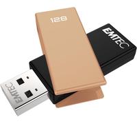 128GB Zinc Alloy Metal USB Flash Drive - Sturdy and Stylish Design - USB 20 Interface, Compact and Lightweight, Ideal for Carrying - Black/Orange