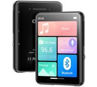 128Go Lecteur MP3 Bluetooth 5.4, Oilsky 2,4'' Écran Tactile Baladeur MP3, MP3-Player Portable avec Haut-Parleur, Radio FM, Musique Lecteur pour Enfants (Noir)