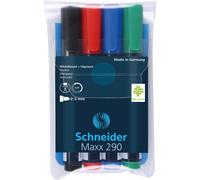 [129094] SCHNEIDER Marqueur tableau blanc Maxx 290 Pochette 4 assorti