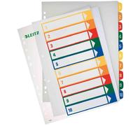 [12940000] LEITZ intercalaire en plastique, numérique, format A4 extra
