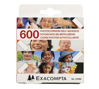 [12990E] Exacompta Etuis de 600 coins photos autocollants - Cristal