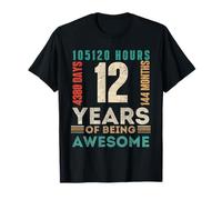 12e anniversaire Heures Jours Mois 12 ans Bday T-Shirt