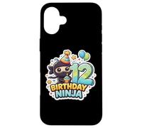 12e Anniversaire Ninja Boys Douze 12e Anniversaire douzième fête Coque pour iPhone 16 Plus