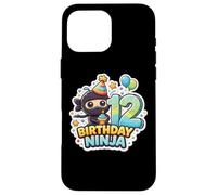 12e Anniversaire Ninja Boys Douze 12e Anniversaire douzième fête Coque pour iPhone 16 Pro Max