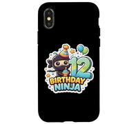 12e Anniversaire Ninja Boys Douze 12e Anniversaire douzième fête Coque pour iPhone X/XS