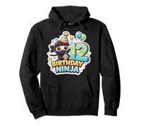 12e Anniversaire Ninja Boys Douze 12e Anniversaire douzième fête Sweat à Capuche