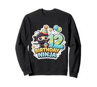 12e Anniversaire Ninja Boys Douze 12e Anniversaire douzième fête Sweatshirt