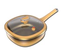 12in Titanium Alloy Non-Stick Pot with Lid,30 cm Titanium Alloy Nonstick Pot,Titaniums Pans for Cooking,with Ergonomic Stay-Cool Handles,for Cooking,Frying or Baking (A)