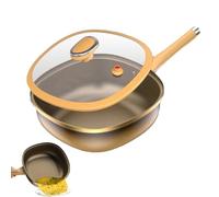 12in Titanium Alloy Non-Stick Pot with Lid, Induction Compatible Nonstick Frying Pan for All Stovetops, Healthy Cooking, Large Capacity & Heat-Resistant Handle (Pot + Lid)