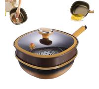 12in Titanium Alloy Non-stick Pot with Lid, Multi-Purpose Deep Saute Pan with Steamer Basket, Nonstick Frying Pan Cookware Sets, Durable and Easy to Clean for Cooking, Frying, Baking (Pot+Lid+Steamer)