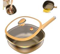12in Titanium Alloy Non-stick Pot with Lid, Multi-Purpose Deep Saute Pan with Steamer Basket, Nonstick Frying Pan Cookware Sets, Durable and Easy to Clean for Cooking, Frying, Baking (Pot+Lid)