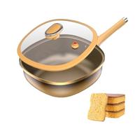 12in Titanium Alloy Non-Stick Pot with Lid, Nonstick Frying Titanium Pan for Cooking, Multi-Purpose Deep Saute Pan with Steamer Basket for Induction/Gas/Electric Furnace (Pot + Lid)