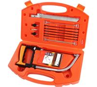 12in1 Hand Bügeläge Set | multifunctional Handsäge für Camping & Outdoor | mini Universal Drahttsäge mit Koffer | Scies à onglets pour métal, plastique, verre, carrelage & bois | Scie à chantourner |