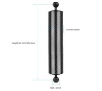 12inch D60mm Black Plongée et Snorkeling plateau d'extension en Fiber de carbone bras flotteur flottabilité bras aquatique double balle appareil photo reflex plongée pour Gopro yi EKEN pour DJI OSMO