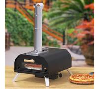 12Inch Four À Pizza Portable, Four À Pizza À Granulés De Bois, Gril À Pizza Extérieur Avec Pierre À Pizza Rotative À 360°, Four À Pizza De Table, Pour Jardin, Camping Ou Terrasse