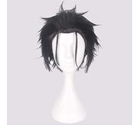12inch Men's Black Grey Mix Hair Re: Zero Kara Hajimeru Isekai Seikatsu Subaru Natsuki Short Synthetic Cosplay Wig + Wig Cap