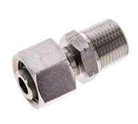 12L & 3/8'' NPT en acier inoxydable tournant droit avec filetage mâle 315 bar ajustable ISO 8434-1