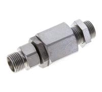 12L Acier zingué Joint tournant à bille Raccord de coupe Bulkhead 315 bar NBR ISO 8434-1