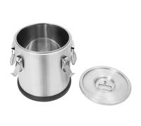 12L seau isolé baril argent avec couvercle pour fêtes, cantines, écoles, petits déjeuners