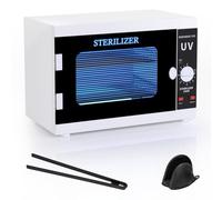 12L Stérilisateur UV, Armoire de Désinfection UV avec Minuterie, Longueur d'Onde 185 nm, Porte en Verre Trempé, pour Laboratoires, Maison, Salons de Manucure et de Beauté