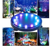 12LED Aquarium Sous-Marine Bulle Lumière Multicolore Aquarium Air Pierre Disque Lampe Bulle Colorée à Bulle d’Air, 12,5 cm