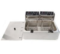 12Litres Friteuse électrique commerciale en acier inoxydable avec panier Huile à froid Graisse Friteuse 5000W