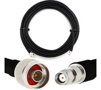 12m de câble coaxial RP-SMA mâle vers N mâle - entièrement en cuivre HF400 Coax flexible d'extension 50 Ohm (équivalent LMR400 UF UltraFlex) - pour WiFi / Routeur / Antenne / WLAN / RF / Radio