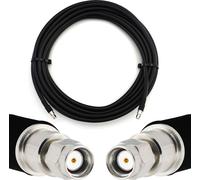 12m de câble coaxial RP-SMA mâle vers RP-SMA mâle - entièrement en cuivre HF400 Coax flexible d'extension 50 Ohm (équivalent LMR400 UF UltraFlex) - pour WiFi / Routeur / Antenne / WLAN / RF / Radio