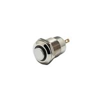 12mm 12V LED Momentary 2 Pins 4 Pins 1NO Latching Brass Nickel Plated vandal High Actuator Metal Push Button Switch NWPNLXEA(High Button No Light)