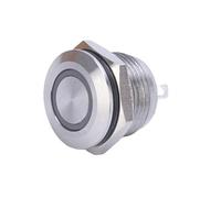 12mm 16mm 19mm 22mm Ultra Short Stroke Stainless Steel Push Button Switch with LED Lamp Self-reset/Momentary NWPNLXEA(19MM,100-240V(220V))
