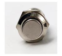 12mm 2 pins Momentary Metal Push Button Switch Car Start Door Bell Horn Auto Reset Engine High/Flat/Ball shape NWPNLXEA(High Round)