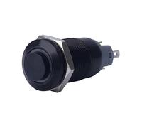 12mm Black Switch ON OFFLatching IP67 Metal Push Button Smallest 12V Power Illuminated Light Led Switch NWPNLXEA(Green Led,12V)