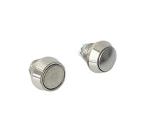 12mm DIY Reset Metal Push Button Switch 1A Spherical Ball Head Copper Plated Nickel Car Horn Door Control NWPNLXEA(One Size,Flat Head)
