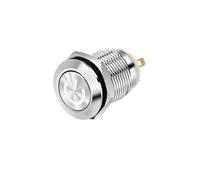 12mm Reset Metal Button Start Stop Switch with LED Light DC 5 12 24 V Small Button Inching Switch NWPNLXEA(Plane 2)
