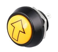 12mm round spherical metal button switch press reset small customized start stop power NWPNLXEA(Gelb)