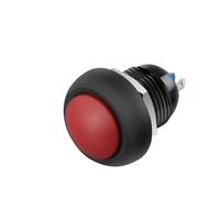 12mm Spherical Metal Button Switch Oxidation Surface Reset Self-locking Welding Screw Foot Riot NWPNLXEA(Welding nylon yellow)