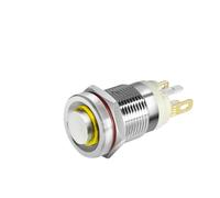 12mm Ultra Short Self-locking and Self-healing 7a High Current Metal Button Switch with Light, Round, Riot NWPNLXEA(Red)