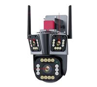 12MP 8K IP Caméra Extérieure PTZ Trois Lentilles Double Écrans 10X Zoom Suivi Automatique Humain Étanche Sécurité CCTV Caméra 8MP(4K 8MP Add 64G)