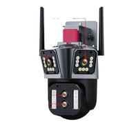 12MP 8K IP Caméra Extérieure PTZ Trois Lentilles Double Écrans 10X Zoom Suivi Automatique Humain Étanche Sécurité CCTV Caméra 8MP(6K 16MP No Card)