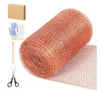 12mx127mmFilet en Cuivre, Filet Cuivre Anti Limace, Maille Cuivrée Flexible, Filet Anti Limaces Et Escargots, Grillage Anti Rongeur Crypté Double Couche pour Oiseaux, Escargots, Pigeons, Extérieur