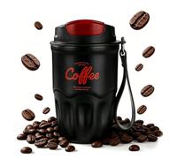 12OZ Coffee Vacuum Flask, Insulated Coffee Cup with 316 Stainless Steel Liner and Smart Temperature Display, Portable Travel Mug for Home Office Travel (Black,Smart version)