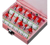 12PCS 1-4 mm rouge Fraise Foret Défonceuse Coupe Carbure Tungstène Gravure fraises à bois en métal bois de coupe Routeur Bits outil