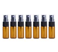 12PCS 10ml/0.34oz bouteille de pulvérisation en verre ambre bouteilles de pulvérisation de brouillard avec capuchon clair eau de maquillage rechargeable parfum emballage cosmétique d’échantillon récip