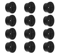 12pcs 20mm Couvercle de Filetage de Câble, Passage de Cable Bureau en Caoutchouc Organisateur de Câbles Style Creux en Croix Supports de Fil pour Bureau Maison École (Noir)